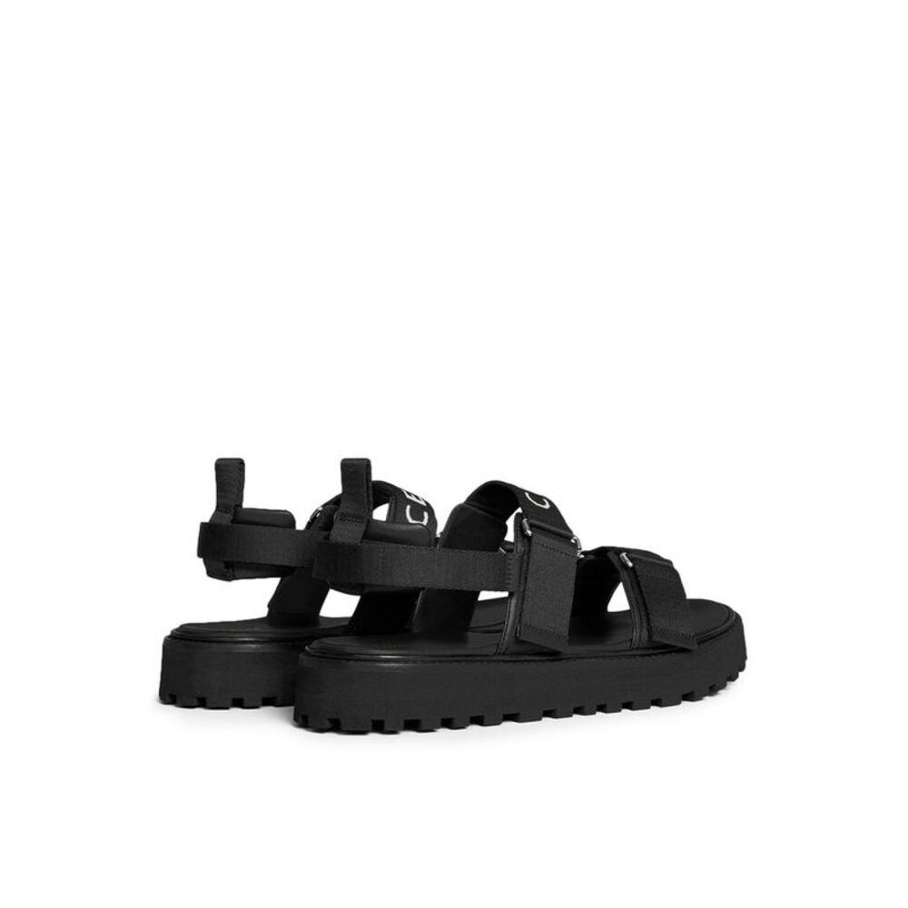 Celine Men Billie Celine Strapple Sandal In “Celine” Jacquard And Calfskin - Picture 3 of 4